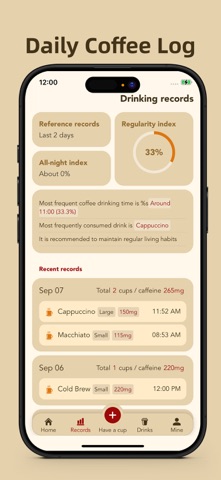 Daily Coffee-Caffeine Tracker Screenshot 2 of 5