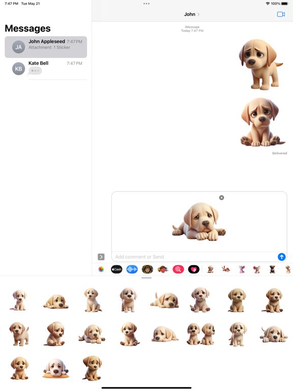 Screenshot #6 pour Sad Labrador Stickers