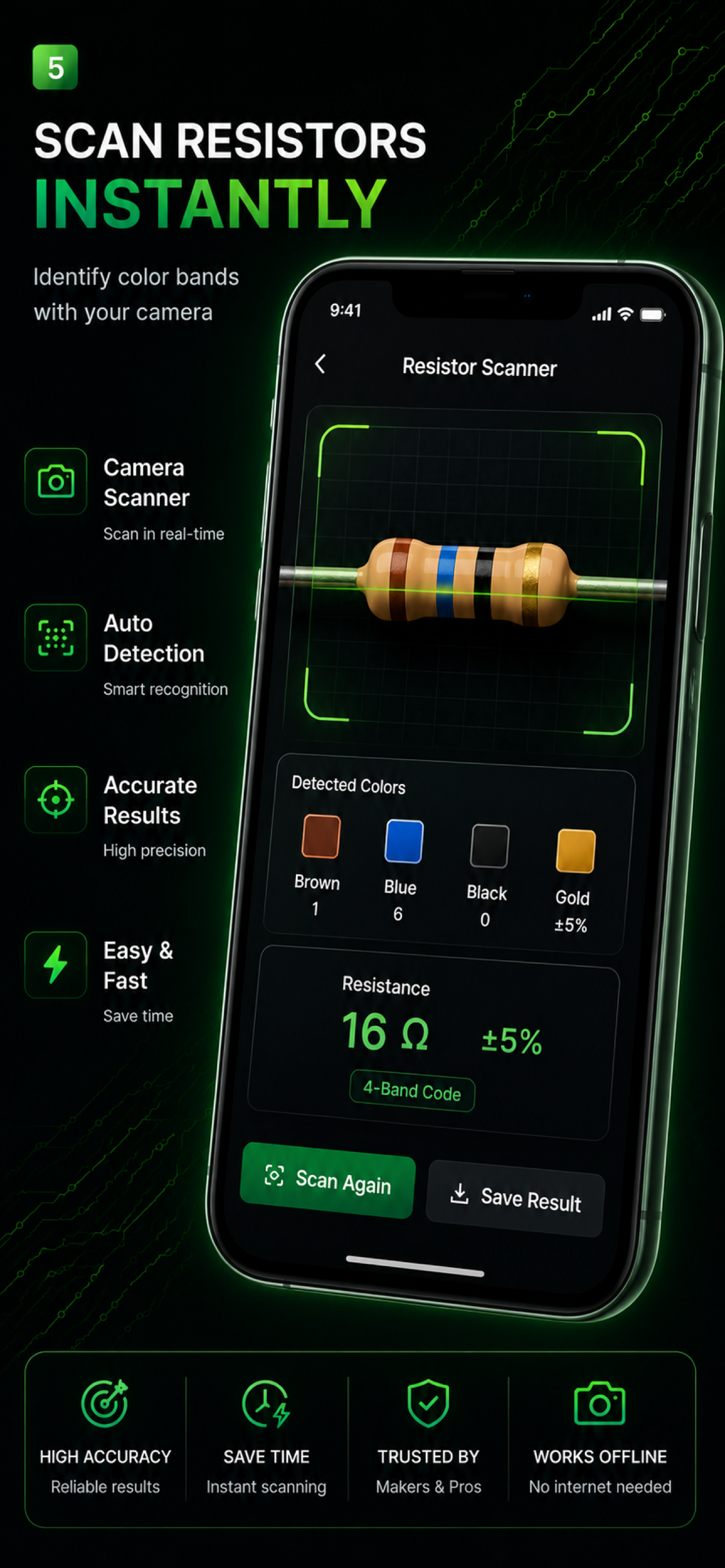 Electrocalc: Circuit & Pinout screenshot 5