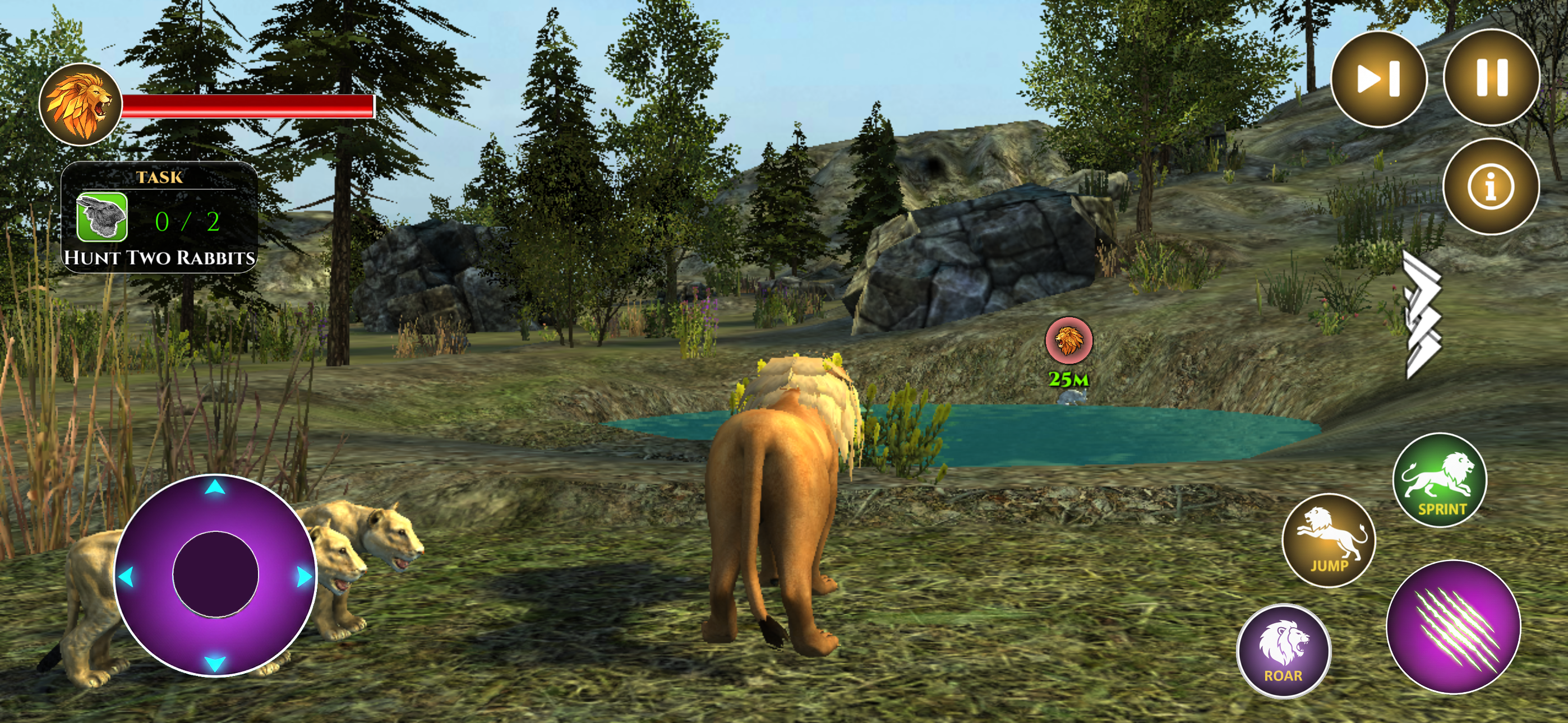 Angry Lion Hunt Adventure Sim