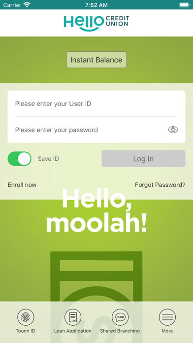 Hello Credit Union Screenshot