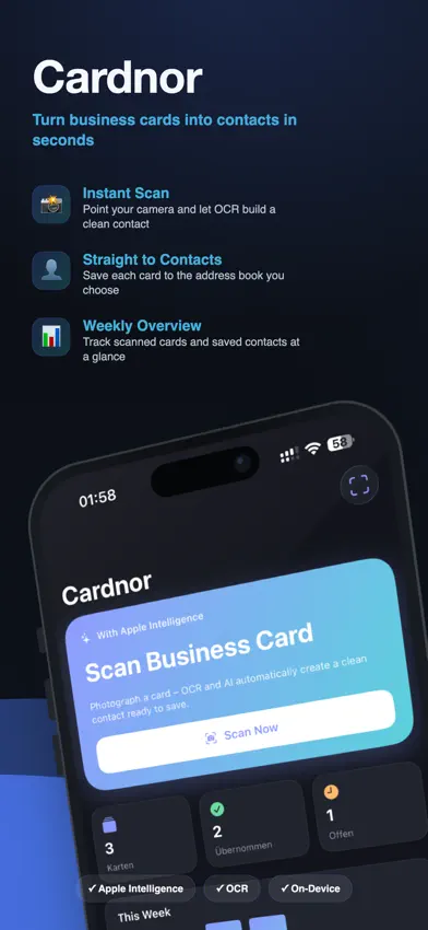 Cardnor – Scan Business Cards screenshot 1