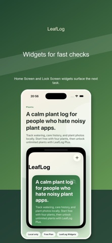 LeafLog Plant Journal iPhone screenshot