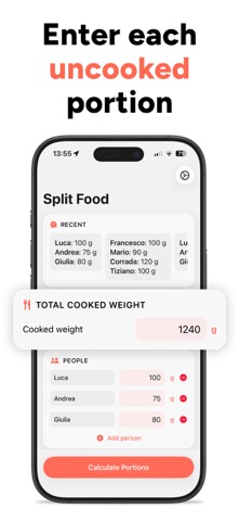 Split Food Smart Meal Splitter screenshot