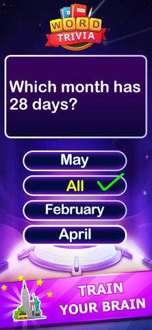 Word Trivia: Brain Quiz Games iPhone screenshot