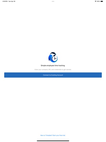Tickadee Time Clock iPad screenshot