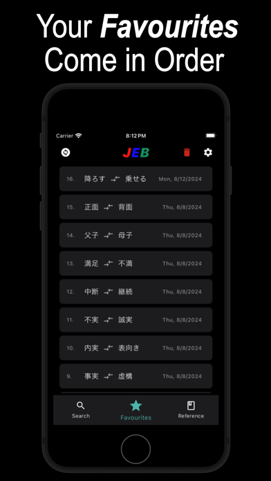 JEB Antonyms Screenshot