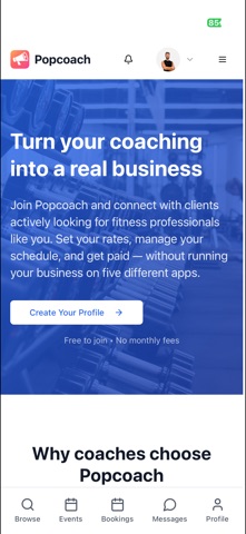 Popcoach iPhone screenshot