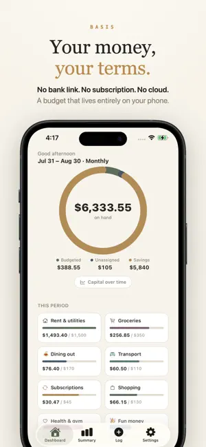 Basis - Simple Budgeting screenshot 1