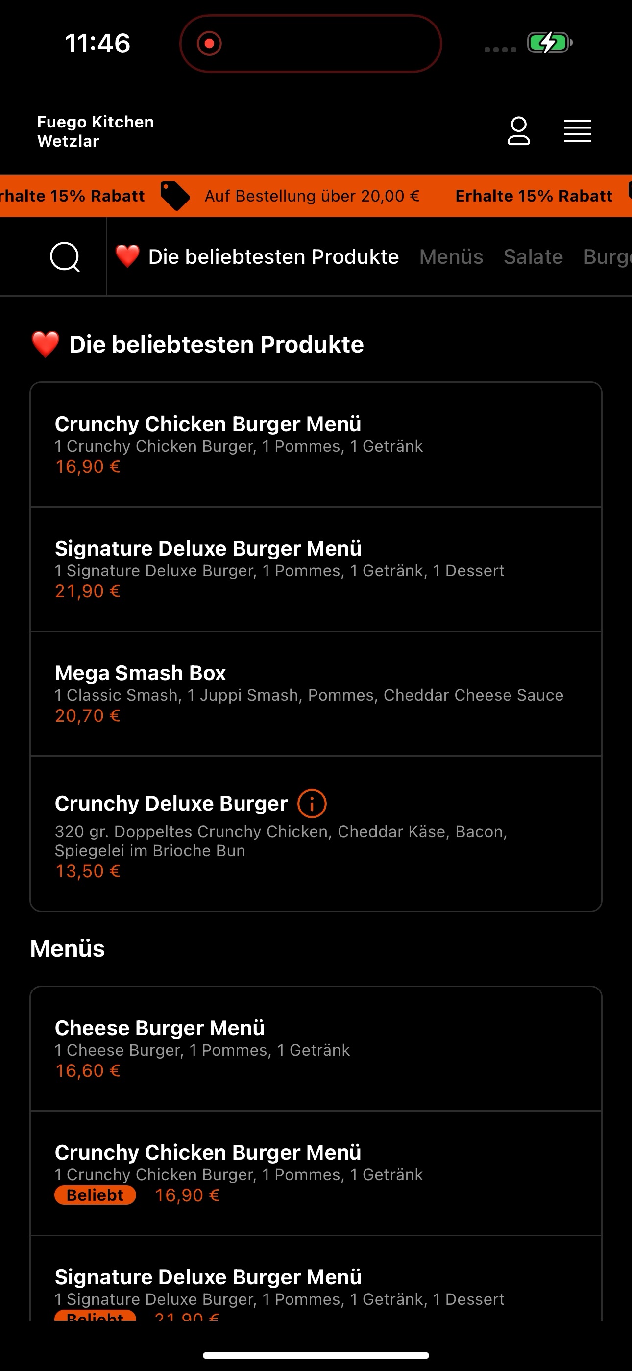 Screenshot 3 of Fuego Kitchen Wetzlar