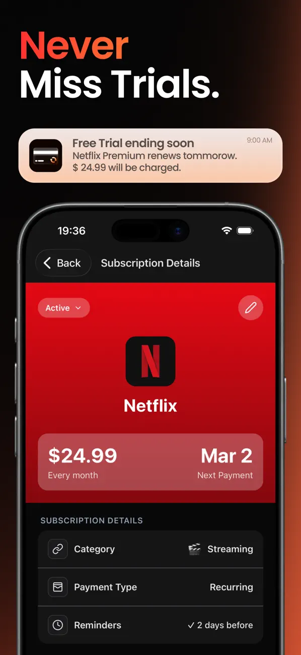 #4. SubWise: Subscription Manager (iOS) Ved: Luca Gerber