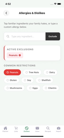Family Meal Plan App screenshot