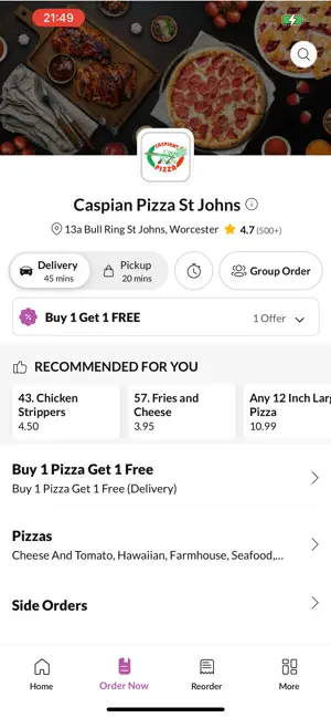 Caspian Pizza St Johns screenshot 2