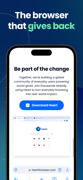 Heart – Browser That Does Good Screenshot 6 of 7