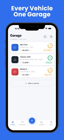 Garagely: Car Maintenance Log screenshot
