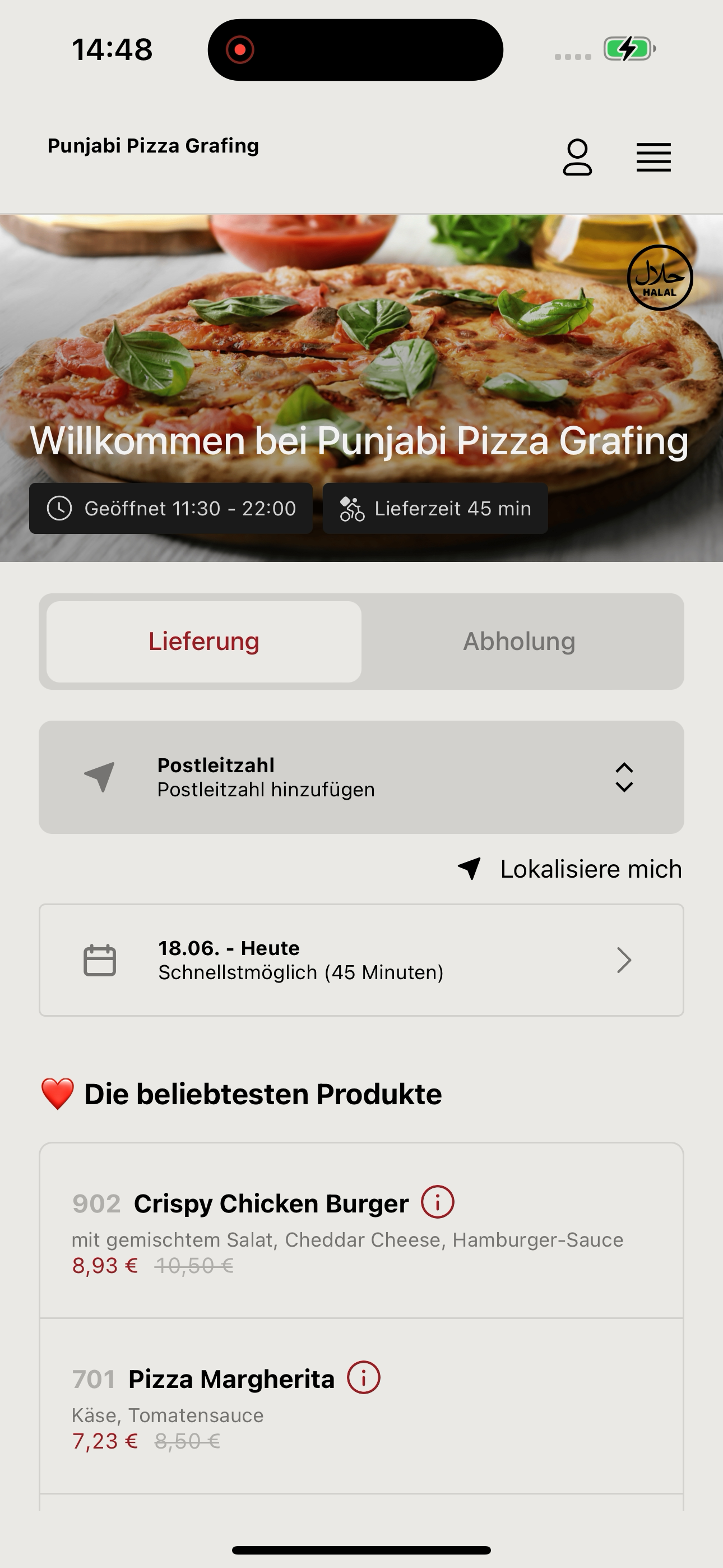 Punjabi Pizza Lieferservice