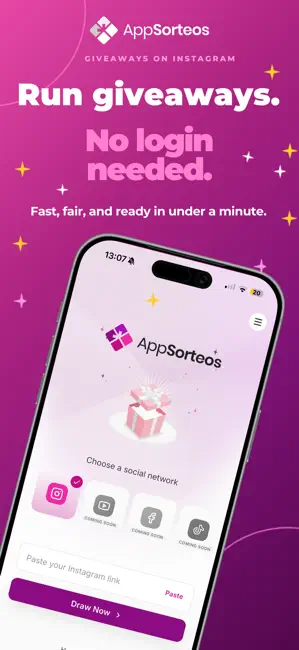 AppSorteos: Sorteos Instagram iPhone screenshot 1