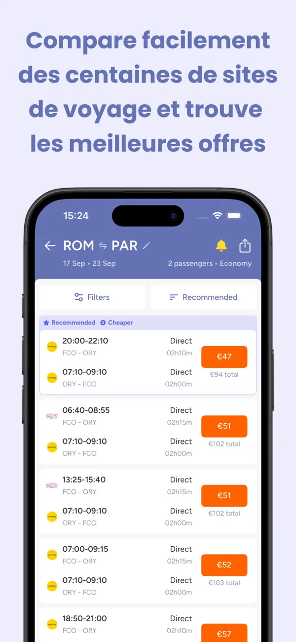 Screenshot #2 pour Jetcost : vols et voiture