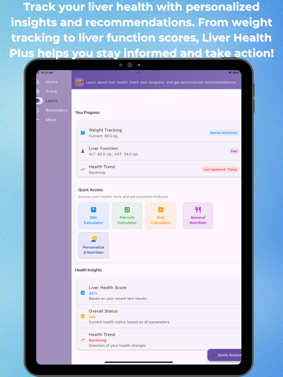 Liver health plus iPad screenshot