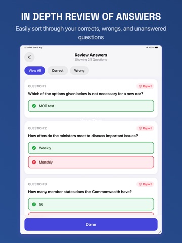 Life in the UK Test Q&A 2026 iPad screenshot