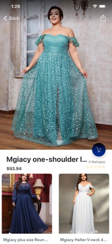 Plus Size Evening Dress Shop iPhone screenshot