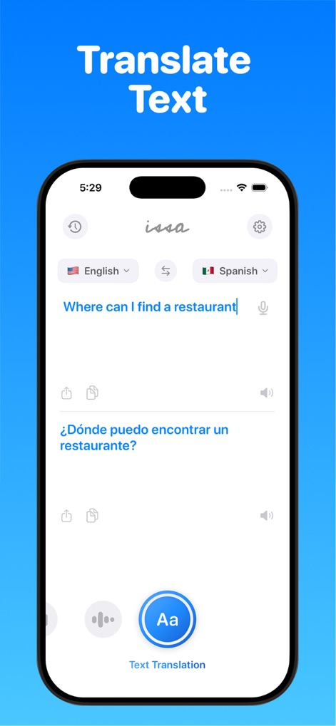 issa: Voice Translator AI - Reference App | MWM