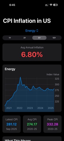 CPI Inflation Dashboard Screenshot 4 of 5