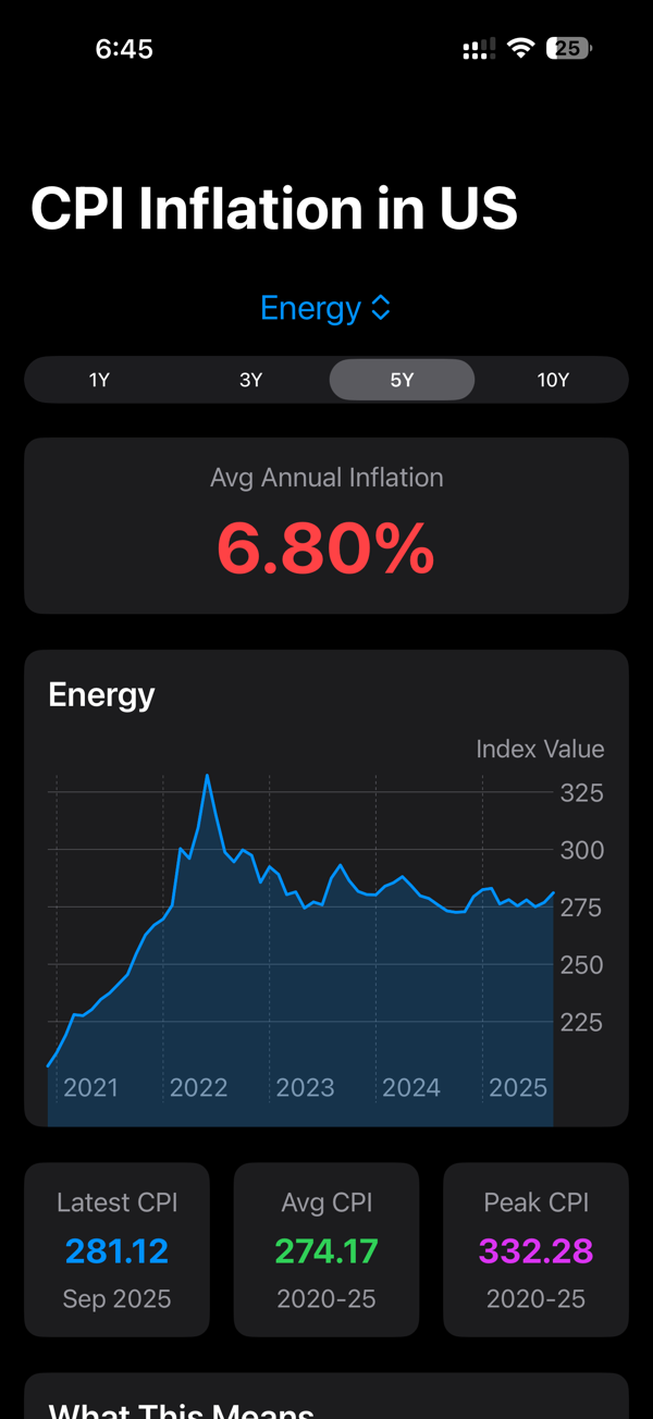 CPI Inflation Dashboard screenshot 4