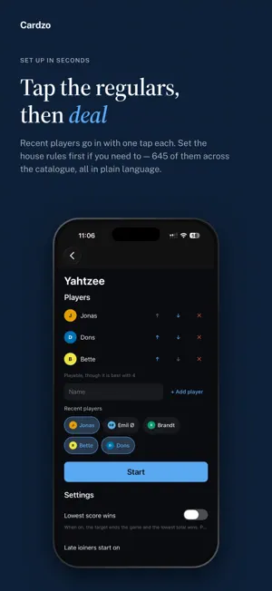 Cardzo: Card Game Scorepad screenshot 2