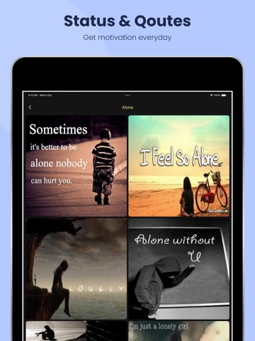 Status and Quotes for WhatsApp iPad screenshot
