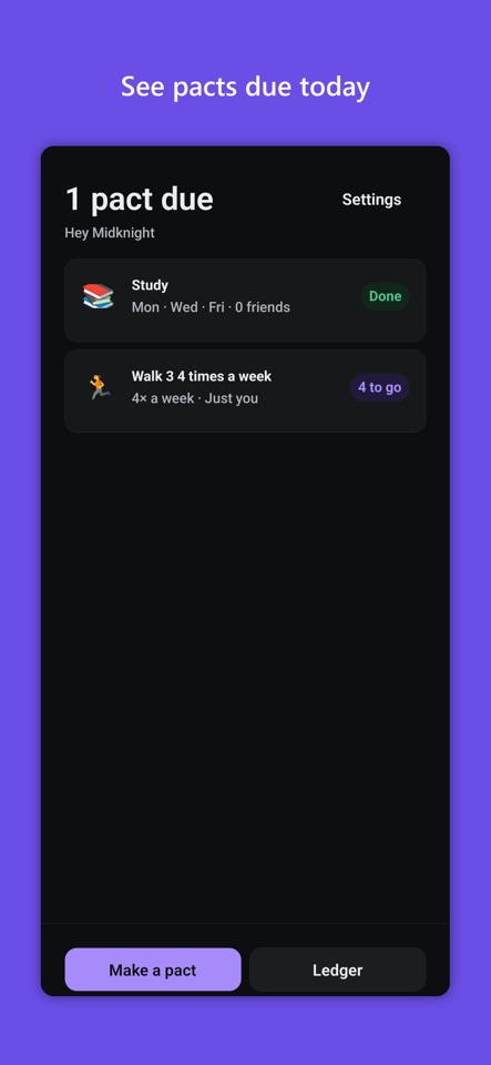 Oathly: Habit Accountability screenshot 1