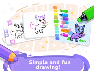 Tinty Coloring kids games book iPad screenshot