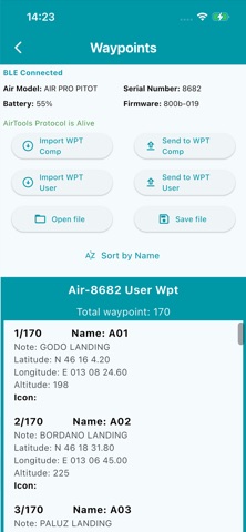 Digifly AirTools BLE screenshot
