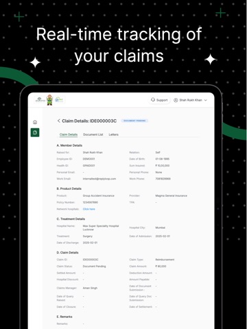 Ideal Care iPad screenshot