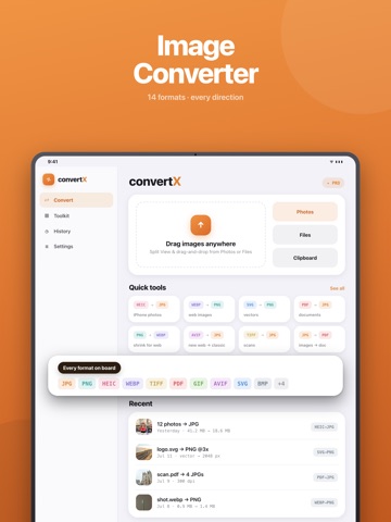 Image Converter - convertX iPad screenshot