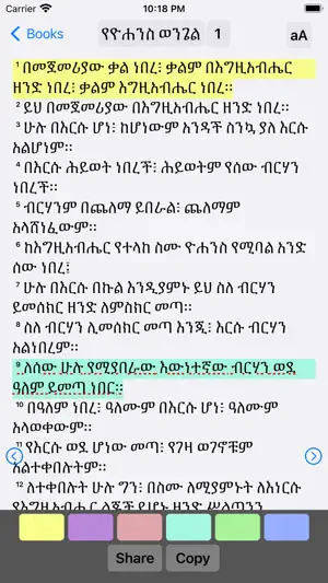 Amharic Bible screenshot 2