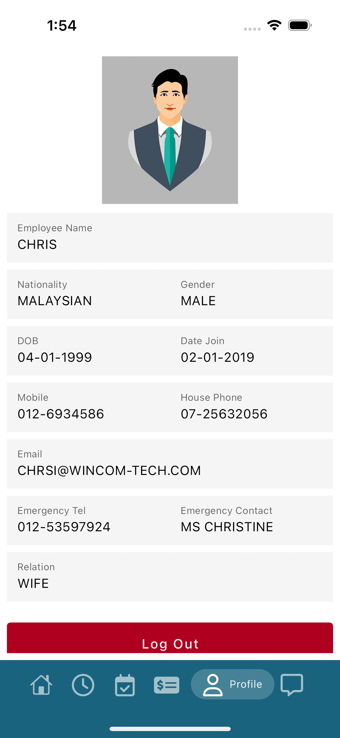 WINCOM HRM screenshot 11
