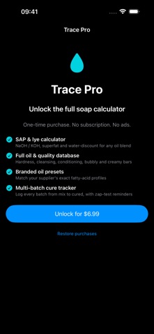 Trace: Soap & Lye Calculator screenshot