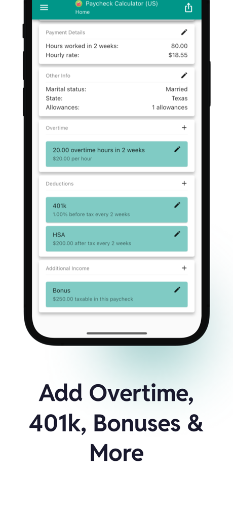 Paycheck Calculator US - Pay44 screenshot 2