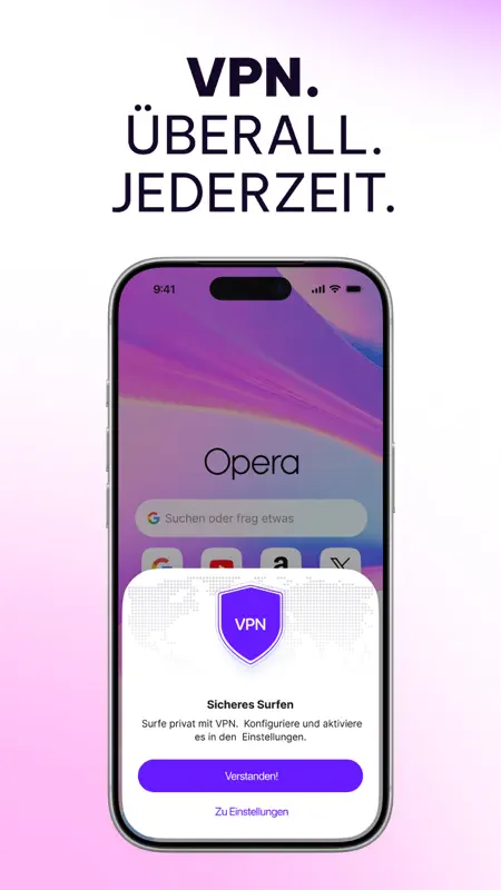 Opera Browser mit VPN screenshot 3 of 7