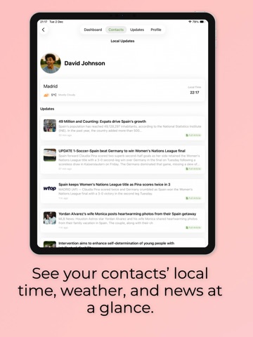Linkt Personal CRM iPad screenshot