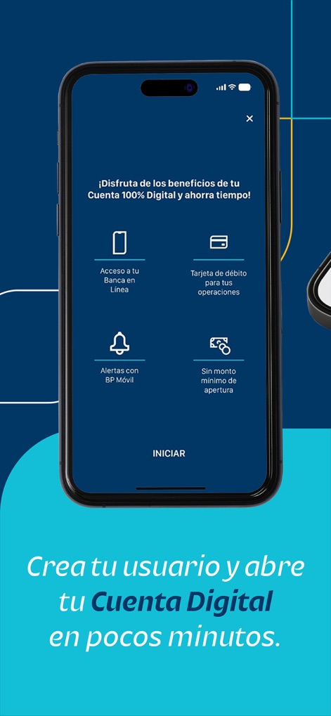 Banpaís - 이 앱은 100% 디지털 계좌를 빠르고 쉽게 개설할 수 있도록 지원하며, 사용자는 '온라인 뱅킹 접근' 및 '최소 개설 금액 없음'의 혜택을 누릴 수 있습니다.