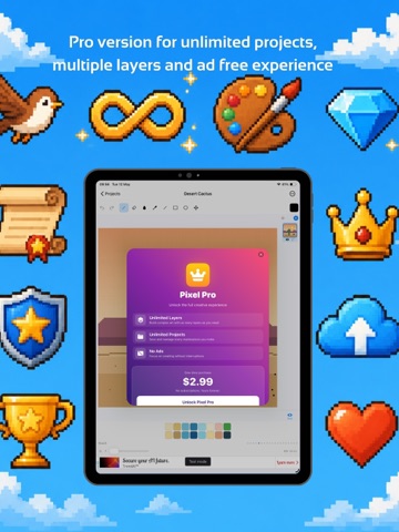 Simple Pixel Art Maker iPad screenshot