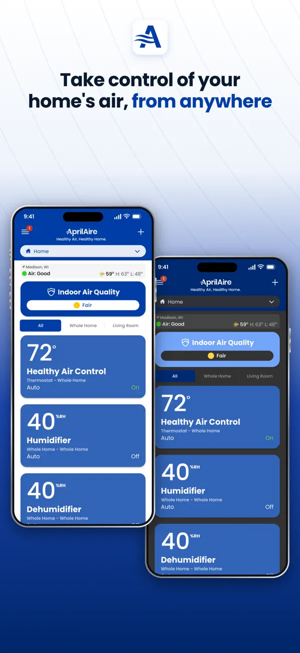 Screenshot #1 pour AprilAire Healthy Air