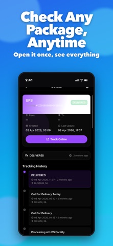 查快递: 中国邮政,Temu,Shein,DHL,UPS screenshot