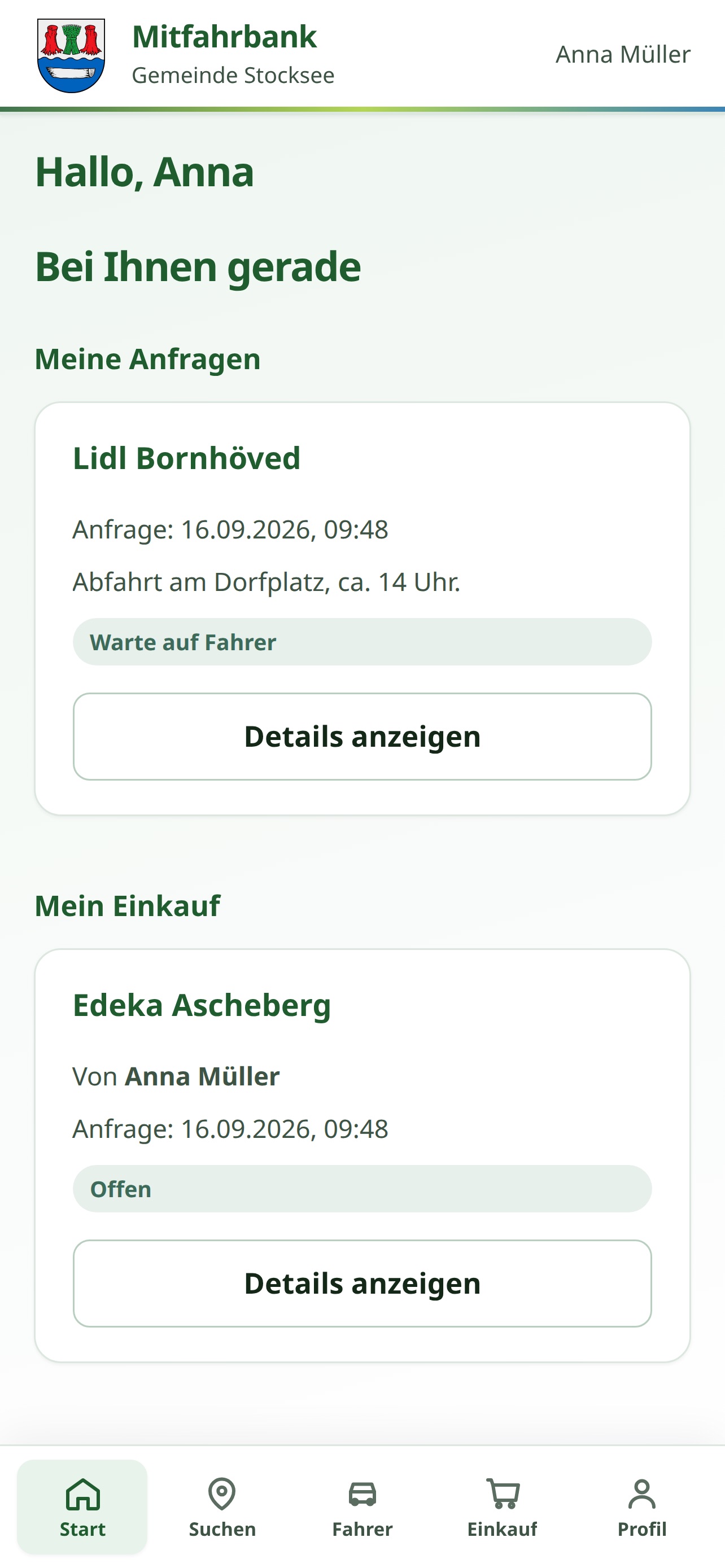 Screenshot 2 of Mitfahrbank Stocksee