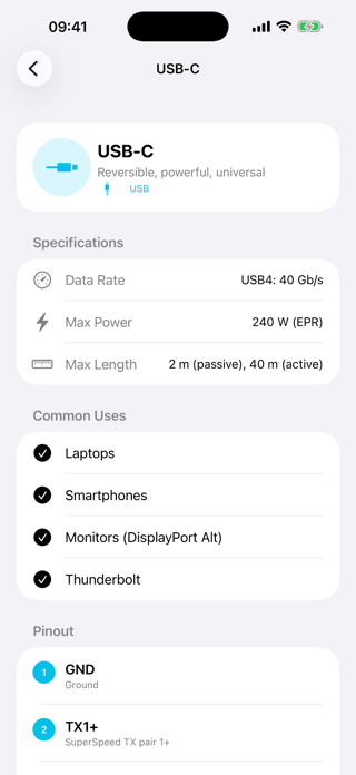 Cable & Connector ID Guide Screenshot 2 of 3
