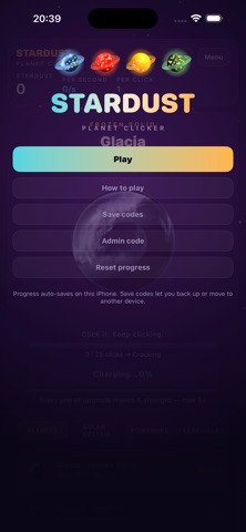 Stardust Planet Clicker screenshot 1