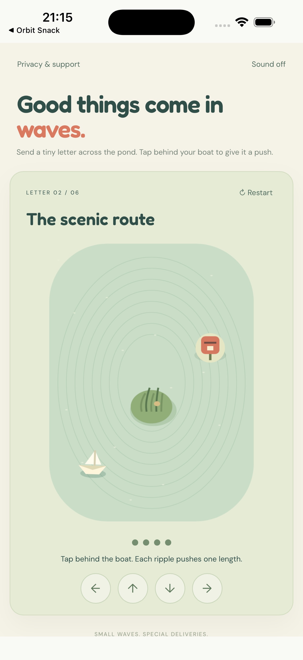 Screenshot 2 of Puddle Post: Paper Boat