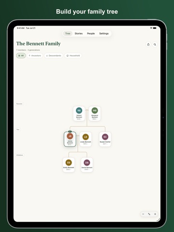 Kinly: Family Tree & Genogram iPad screenshot